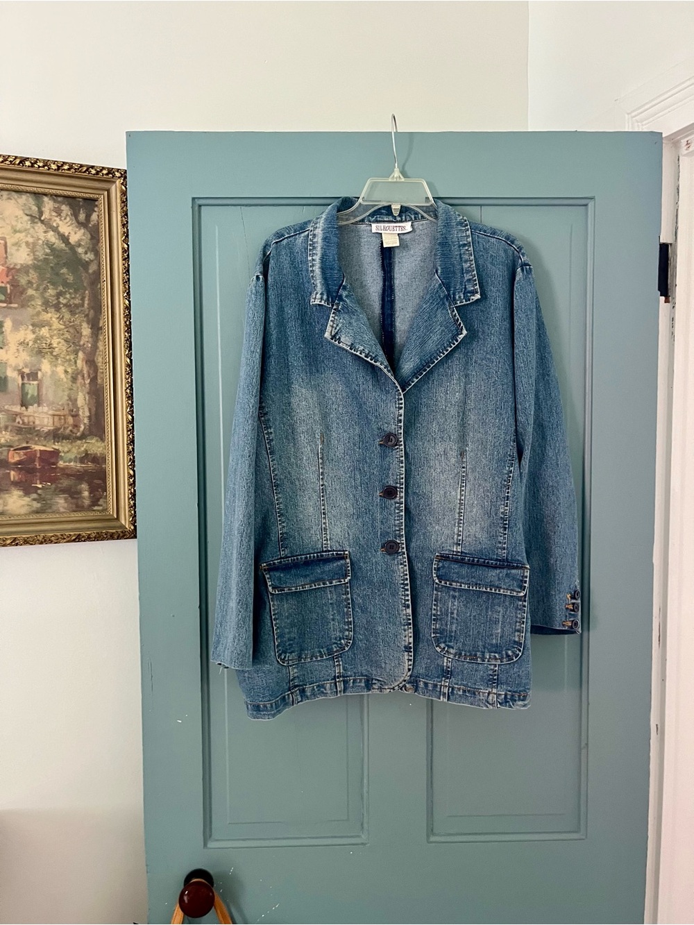 Silhouette Medium Blue Denim Blazer Jacket